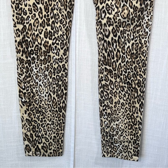7 For All Mankind Leopard Print Festival Stretch Cigarette Leg Jeans Sz 24 - Picture 10 of 12